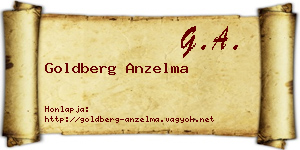 Goldberg Anzelma névjegykártya